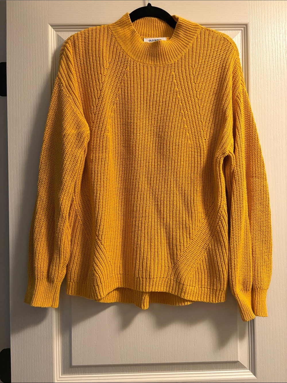 Old Navy Golden Yellow Ribbed Knit Sweater